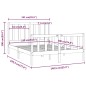 vidaXL Giroletto Grigio in Legno Massello 135x190 cm 4FT6 Double