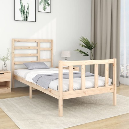 vidaXL Giroletto in Legno Massello 90x190 cm 3FT Single