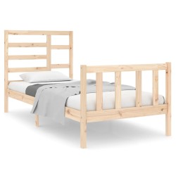 vidaXL Giroletto in Legno Massello 90x190 cm 3FT Single