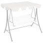 Baldacchino per Dondolo da Giardino Bianco 150/130x70/105 cm Baldacchino per Dondolo da Giardino Bianco 150/130x70/105 cm