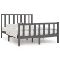 vidaXL Giroletto Grigio in Legno Massello 140x190 cm