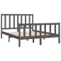 vidaXL Giroletto Grigio in Legno Massello 140x190 cm