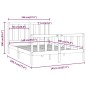vidaXL Giroletto Grigio in Legno Massello 140x190 cm
