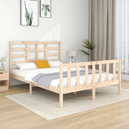 vidaXL Giroletto in Legno Massello 120x190 cm 4FT Small Double
