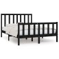 vidaXL Giroletto Nero in Legno Massello 135x190 cm 4FT6 Double vidaXL Giroletto Nero in Legno Massello 135x190 cm 4FT6 Double