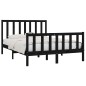 vidaXL Giroletto Nero in Legno Massello 135x190 cm 4FT6 Double vidaXL Giroletto Nero in Legno Massello 135x190 cm 4FT6 Double