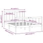 vidaXL Giroletto Nero in Legno Massello 135x190 cm 4FT6 Double vidaXL Giroletto Nero in Legno Massello 135x190 cm 4FT6 Double