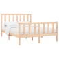 vidaXL Letto senza Materasso 140x190 cm in Legno Massello di Pino vidaXL Letto senza Materasso 140x190 cm in Legno Massello di Pino