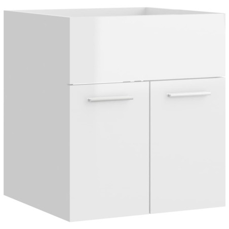 Mobile Sottolavabo Bianco Lucido 41x38,5x46 cm in Truciolato