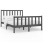 vidaXL Giroletto Grigio Legno Massello di Pino 150x200cm 5FT King Size vidaXL Giroletto Grigio Legno Massello di Pino 150x200cm 5FT King Size