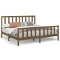 vidaXL Giroletto Miele in Legno Massello Pino 180x200cm 6FT Super King