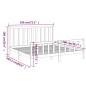 vidaXL Giroletto Miele in Legno Massello Pino 180x200cm 6FT Super King