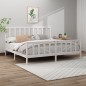 vidaXL Giroletto Bianco Legno Massello Pino 180x200 cm 6FT Super King vidaXL Giroletto Bianco Legno Massello Pino 180x200 cm 6FT Super King