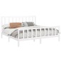 vidaXL Giroletto Bianco Legno Massello Pino 180x200 cm 6FT Super King vidaXL Giroletto Bianco Legno Massello Pino 180x200 cm 6FT Super King