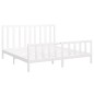 vidaXL Giroletto Bianco Legno Massello Pino 180x200 cm 6FT Super King vidaXL Giroletto Bianco Legno Massello Pino 180x200 cm 6FT Super King