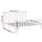 vidaXL Giroletto Bianco Legno Massello Pino 180x200 cm 6FT Super King vidaXL Giroletto Bianco Legno Massello Pino 180x200 cm 6FT Super King