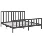 vidaXL Giroletto Grigio Legno Massello Pino 180x200 cm 6FT Super King vidaXL Giroletto Grigio Legno Massello Pino 180x200 cm 6FT Super King