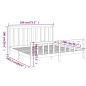 vidaXL Giroletto Grigio Legno Massello Pino 180x200 cm 6FT Super King vidaXL Giroletto Grigio Legno Massello Pino 180x200 cm 6FT Super King