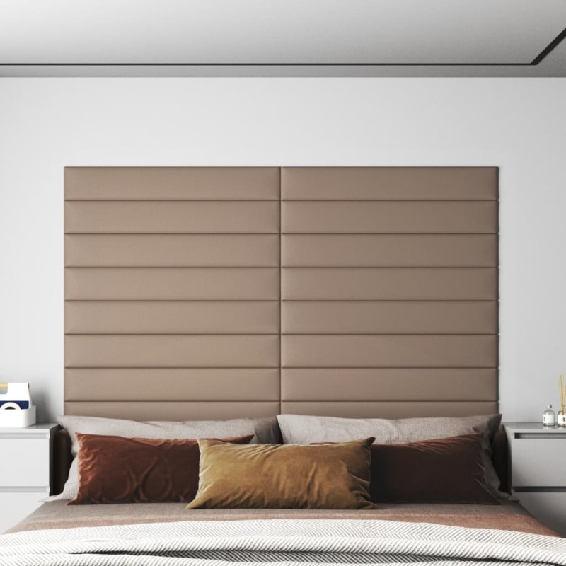 Pannelli Murali 12 pz Cappuccino 90x15 cm in Similpelle 1,62 m² Pannelli Murali 12 pz Cappuccino 90x15 cm in Similpelle 1,62 m²