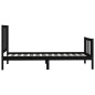 vidaXL Giroletto Nero in Legno Massello 90x200 cm vidaXL Giroletto Nero in Legno Massello 90x200 cm