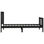 vidaXL Giroletto Nero in Legno Massello 100x200 cm vidaXL Giroletto Nero in Legno Massello 100x200 cm