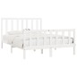 vidaXL Giroletto Bianco in Legno Massello 140x200 cm vidaXL Giroletto Bianco in Legno Massello 140x200 cm