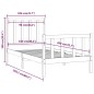 vidaXL Giroletto Grigio in Legno Massello 100x200 cm vidaXL Giroletto Grigio in Legno Massello 100x200 cm