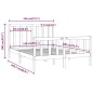 vidaXL Giroletto Grigio in Legno Massello 140x200 cm vidaXL Giroletto Grigio in Legno Massello 140x200 cm