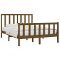 vidaXL Giroletto Miele in Legno Massello 150x200 cm 5FT King Size vidaXL Giroletto Miele in Legno Massello 150x200 cm 5FT King Size