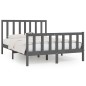 vidaXL Giroletto Grigio in Legno Massello 150x200 cm 5FT King Size