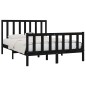 vidaXL Giroletto Nero in Legno Massello 150x200 cm 5FT King Size