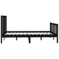 vidaXL Giroletto Nero in Legno Massello 160x200 cm vidaXL Giroletto Nero in Legno Massello 160x200 cm