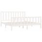 vidaXL Giroletto Bianco in Legno Massello 180x200 cm 6FT Super King vidaXL Giroletto Bianco in Legno Massello 180x200 cm 6FT Super King