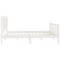 vidaXL Giroletto Bianco in Legno Massello 180x200 cm 6FT Super King vidaXL Giroletto Bianco in Legno Massello 180x200 cm 6FT Super King