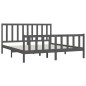 vidaXL Giroletto Grigio in Legno Massello 180x200 cm 6FT Super King vidaXL Giroletto Grigio in Legno Massello 180x200 cm 6FT Super King