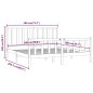 vidaXL Giroletto Grigio in Legno Massello 180x200 cm 6FT Super King vidaXL Giroletto Grigio in Legno Massello 180x200 cm 6FT Super King