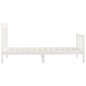 vidaXL Giroletto Bianco in Legno Massello di Pino 90x200 cm vidaXL Giroletto Bianco in Legno Massello di Pino 90x200 cm