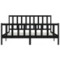 vidaXL Giroletto Nero in Legno Massello 200x200 cm vidaXL Giroletto Nero in Legno Massello 200x200 cm