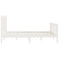 vidaXL Giroletto Bianco in Legno Massello 160x200 cm vidaXL Giroletto Bianco in Legno Massello 160x200 cm