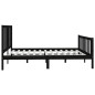 vidaXL Giroletto Nero in Legno Massello 180x200 cm 6FT Super King