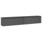 Pensili 2 pz Grigi 100x30x35 cm in Legno Massello di Pino Pensili 2 pz Grigi 100x30x35 cm in Legno Massello di Pino