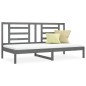 vidaXL Dormeuse Grigia 90x200 cm in Legno Massello di Pino