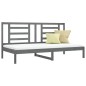 vidaXL Dormeuse Grigia 90x200 cm in Legno Massello di Pino