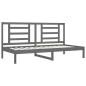 vidaXL Dormeuse Grigia 90x200 cm in Legno Massello di Pino