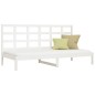vidaXL Dormeuse Bianca 80x200 cm in Legno Massello di Pino vidaXL Dormeuse Bianca 80x200 cm in Legno Massello di Pino