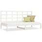 vidaXL Dormeuse Bianca 90x200 cm in Legno Massello di Pino vidaXL Dormeuse Bianca 90x200 cm in Legno Massello di Pino