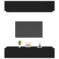 vidaXL Mobili Porta TV Neri 4 pz 80x30x30 cm in Legno Multistrato vidaXL Mobili Porta TV Neri 4 pz 80x30x30 cm in Legno Multistrato