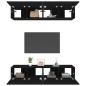 vidaXL Mobili Porta TV Neri 4 pz 80x30x30 cm in Legno Multistrato vidaXL Mobili Porta TV Neri 4 pz 80x30x30 cm in Legno Multistrato
