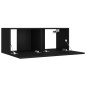 vidaXL Set Mobili Porta TV 4 pz Nero in Legno Multistrato vidaXL Set Mobili Porta TV 4 pz Nero in Legno Multistrato