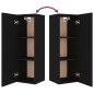 vidaXL Set Mobili Porta TV 4 pz Nero in Legno Multistrato vidaXL Set Mobili Porta TV 4 pz Nero in Legno Multistrato